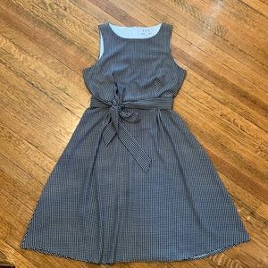 Elle Black and white gingham midi dress